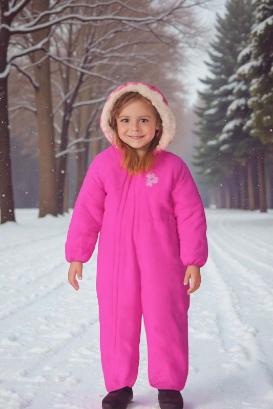 Mono de Invierno para niña con capucha