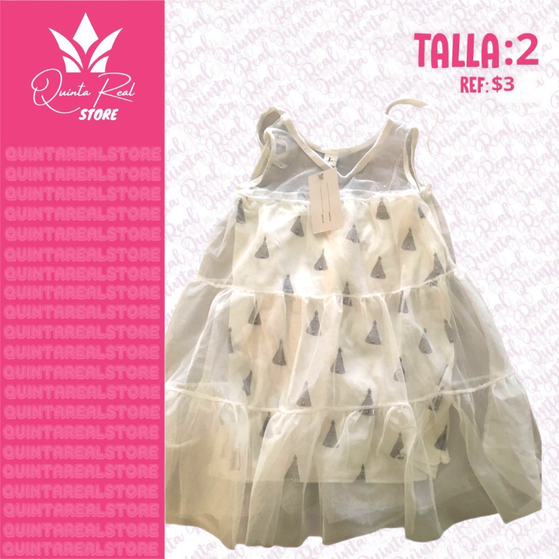 Vestido para niña con transparencia