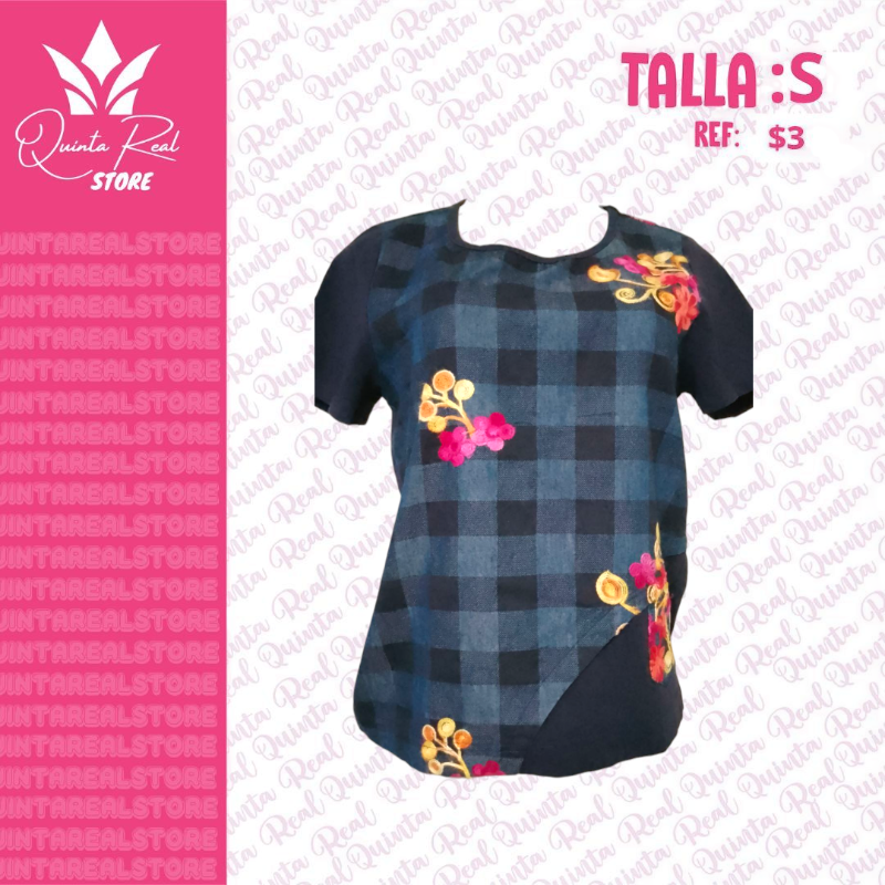 Blusa para dama cuadro