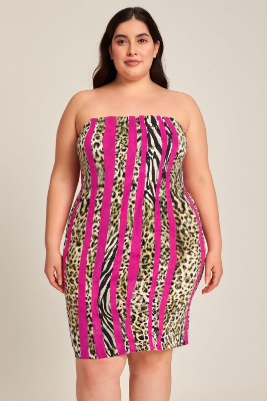Vestido animal Print con cinturon