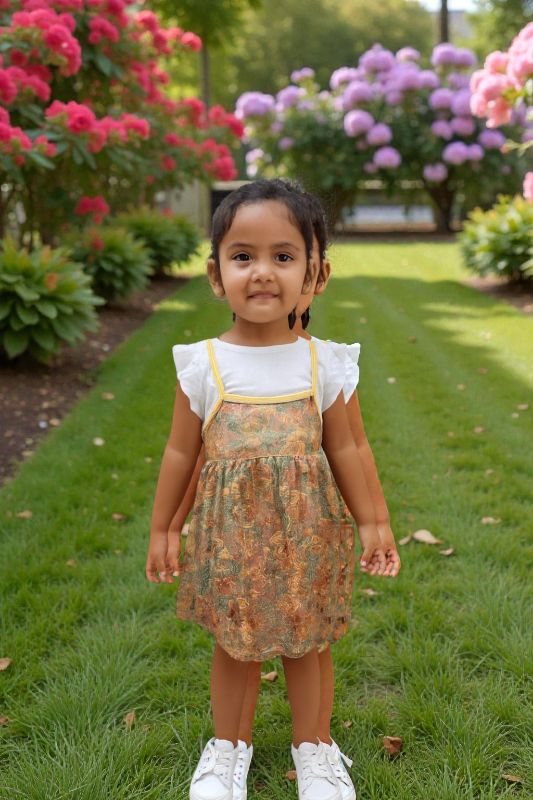 Vestido para niña con Franela