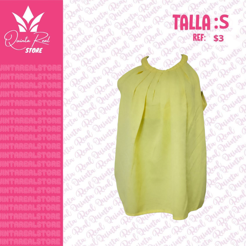 Blusa sin mangas con detalle en el cuello
