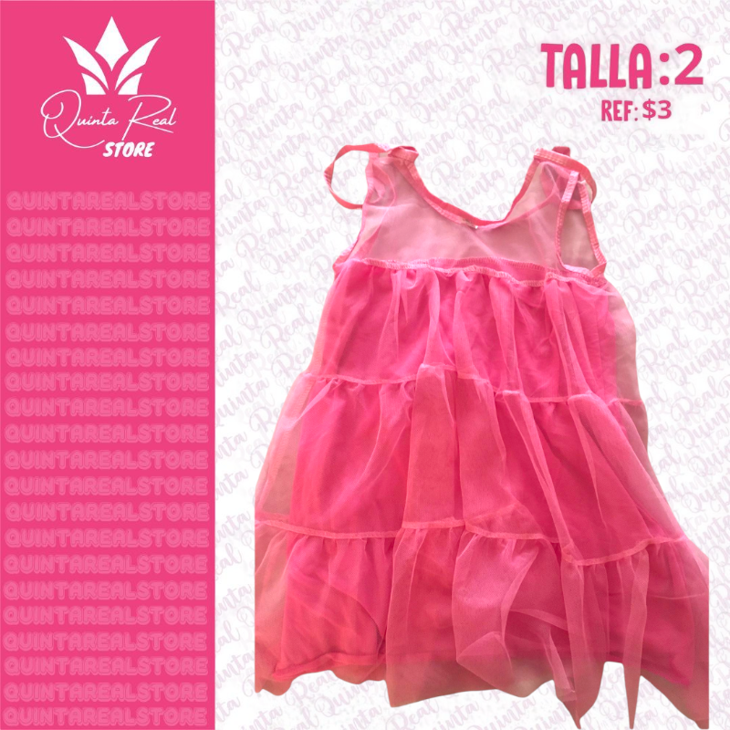 Vestido para niña con transparencia de tul
