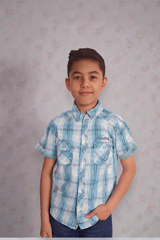 Camisa para niño de cuadros