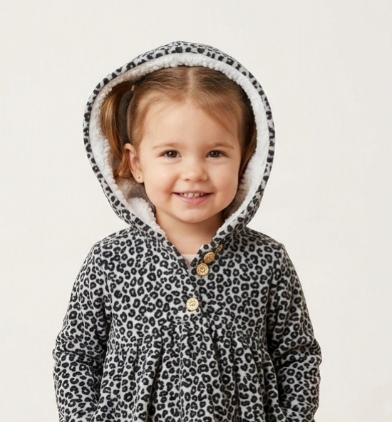 Sueter para niña con capucha