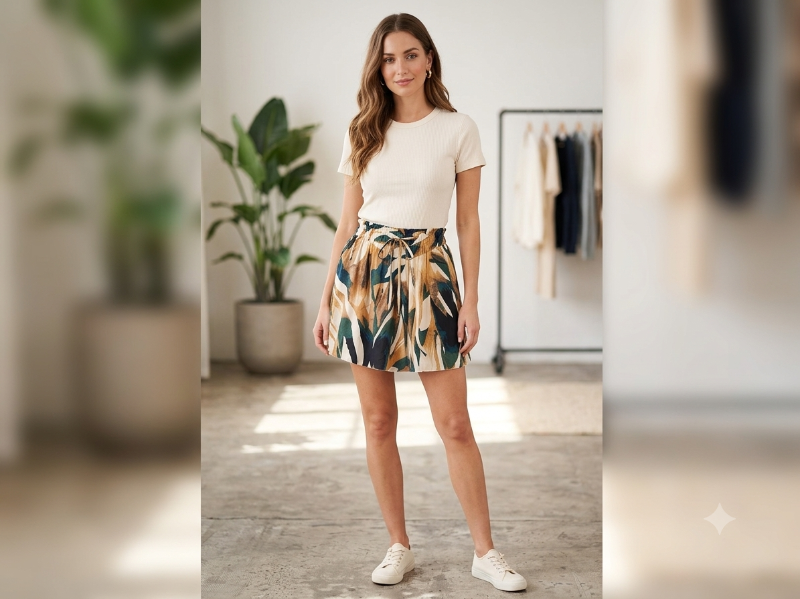Falda para dama con estampado