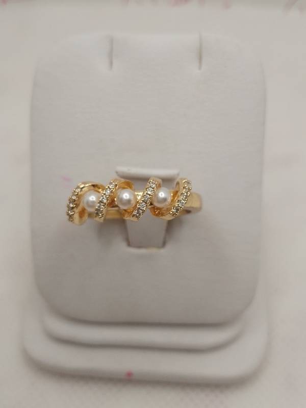 Anillos ajustables con perlas