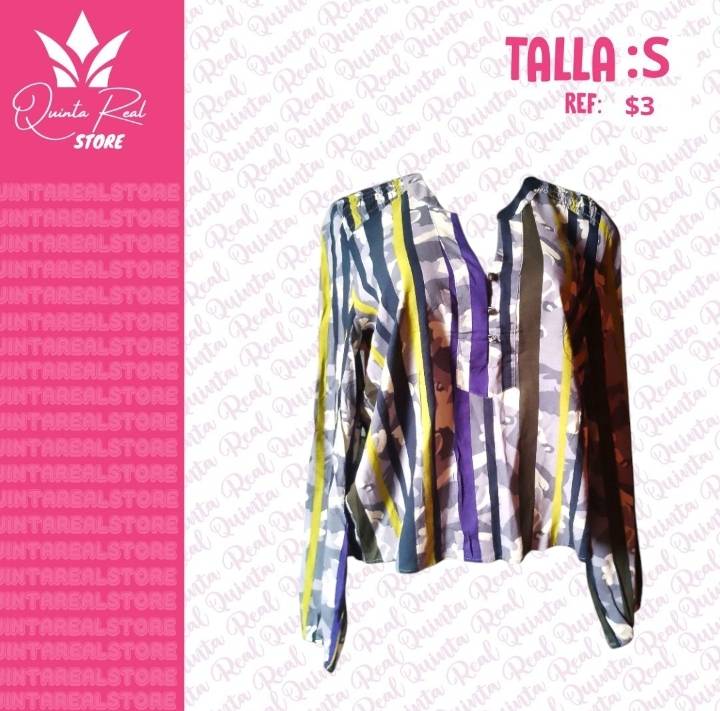Camisa para Dama manga larga con detalle de botones