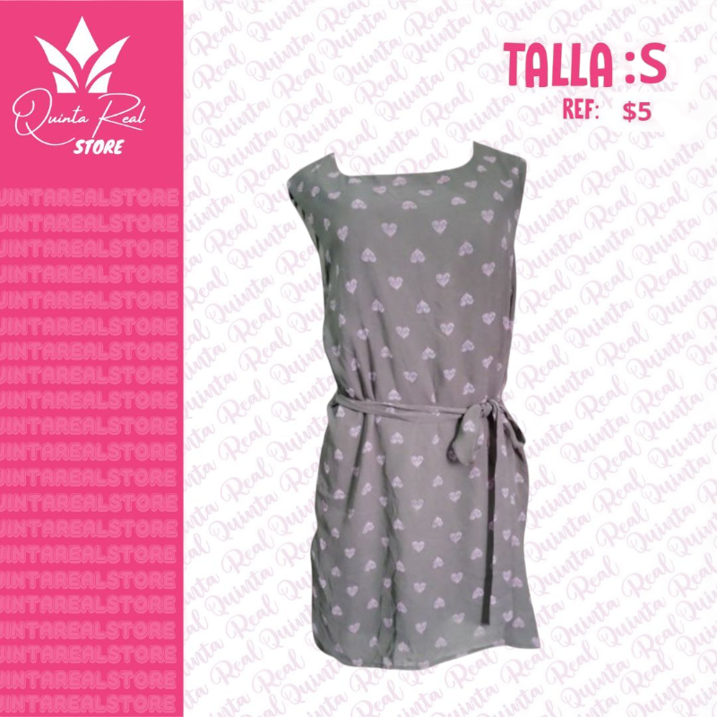Vestido para Dama con estampado de corazones
