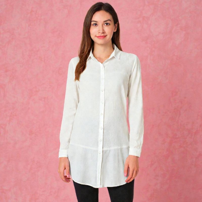 Camisa manga larga con detalles de transparencia