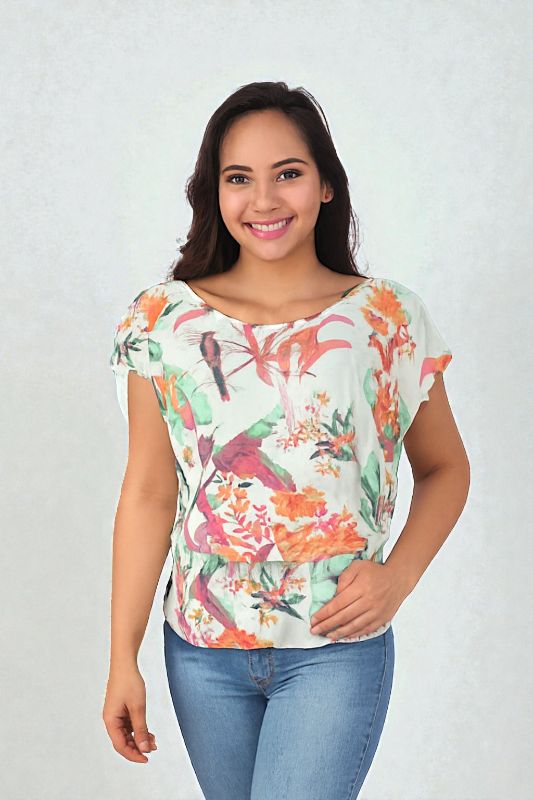 Blusa para dama con cintura ajustable