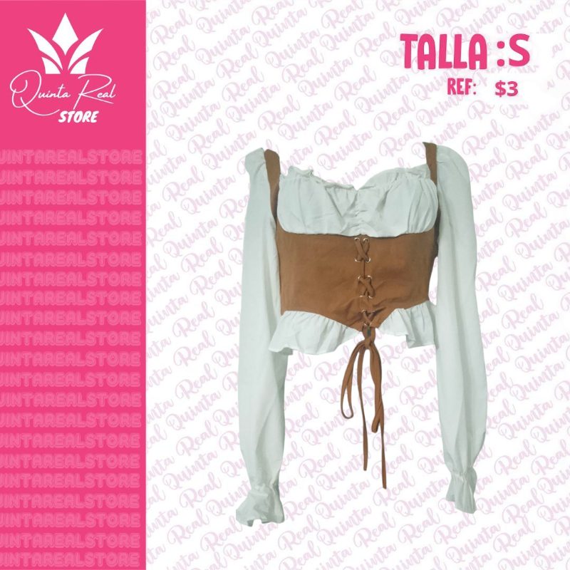 Camisa manga larga para dama con chaleco