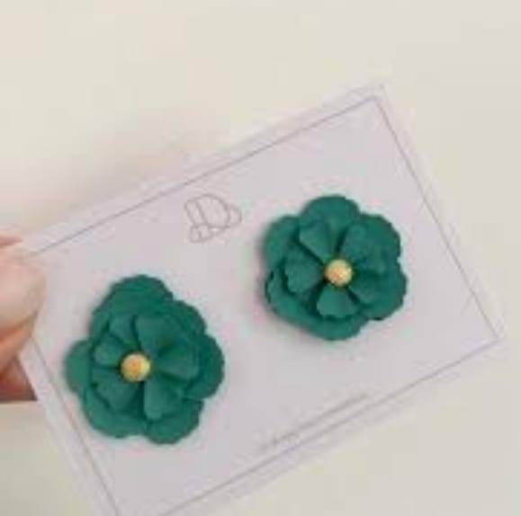 Pendientes de Flores Verdes
