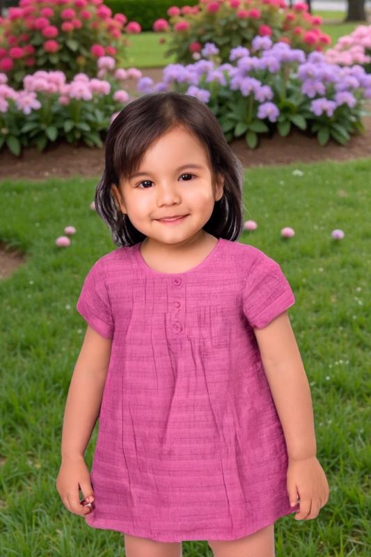 Vestido de cuadros para niña