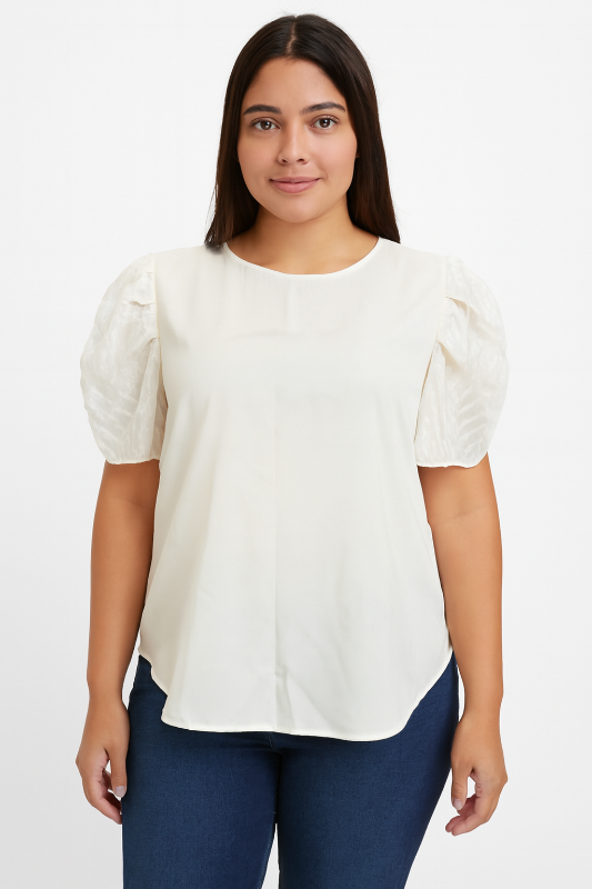 Blusa con mangas tipo globo