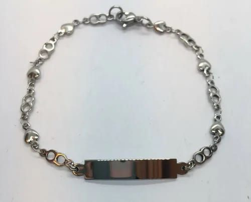 Esclava plateada para bebé