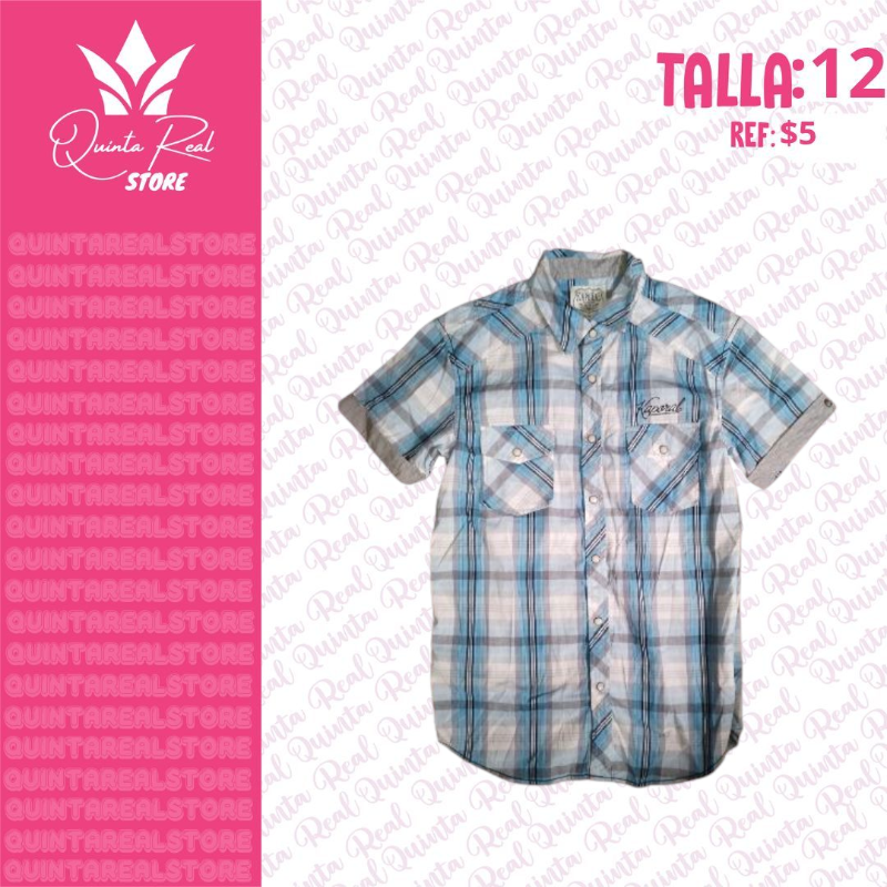 Camisa para niño de cuadros