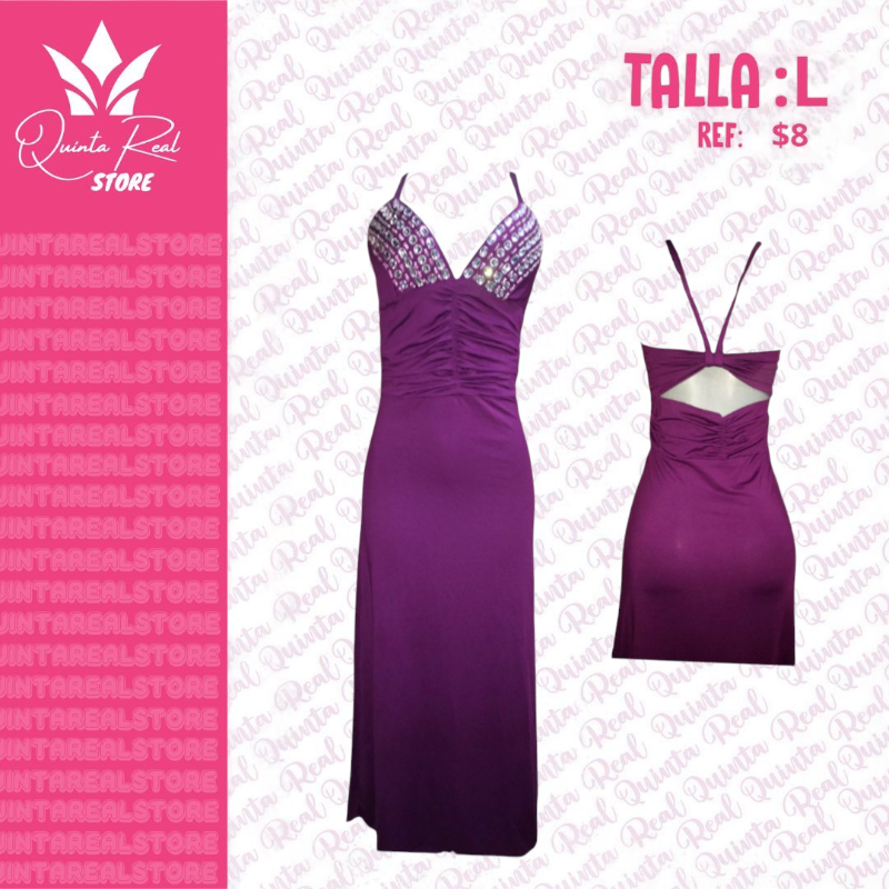 Vestido elegante con detalle de piedra