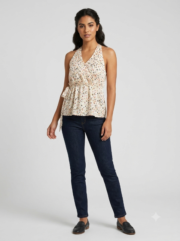 Blusa de tirantes con diseños coloridos