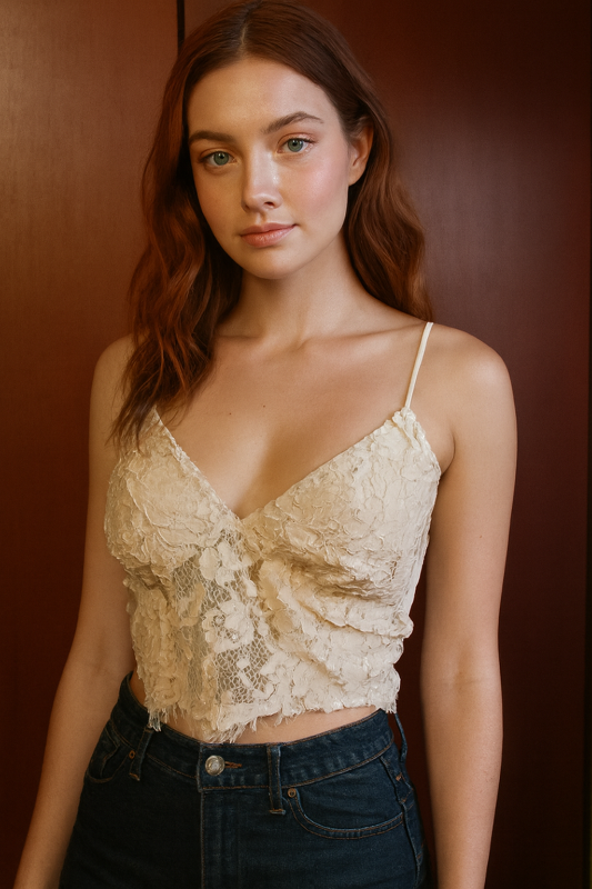 Top de encaje