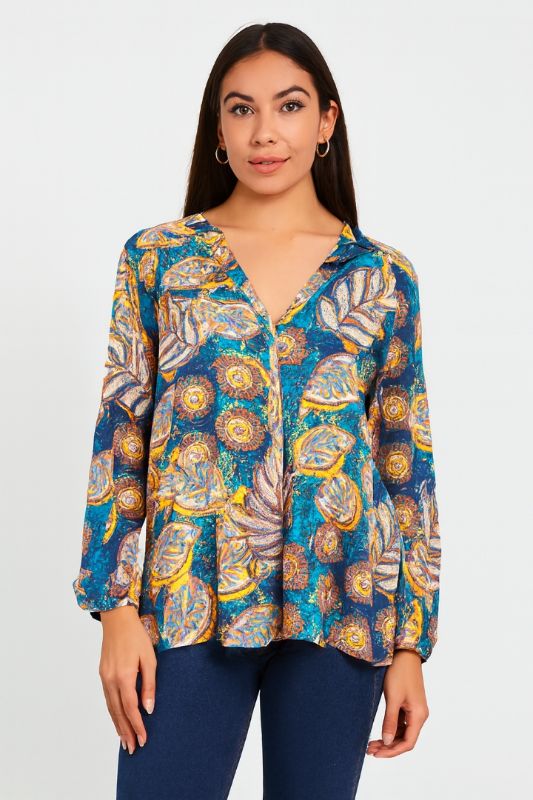 Blusa para Dama cuello V con botones