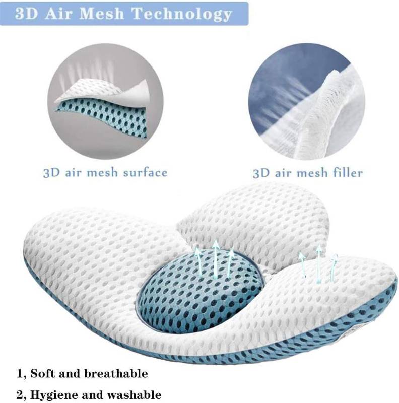 ALMOHADA DE SOPORTE LUMBAR BLANCA