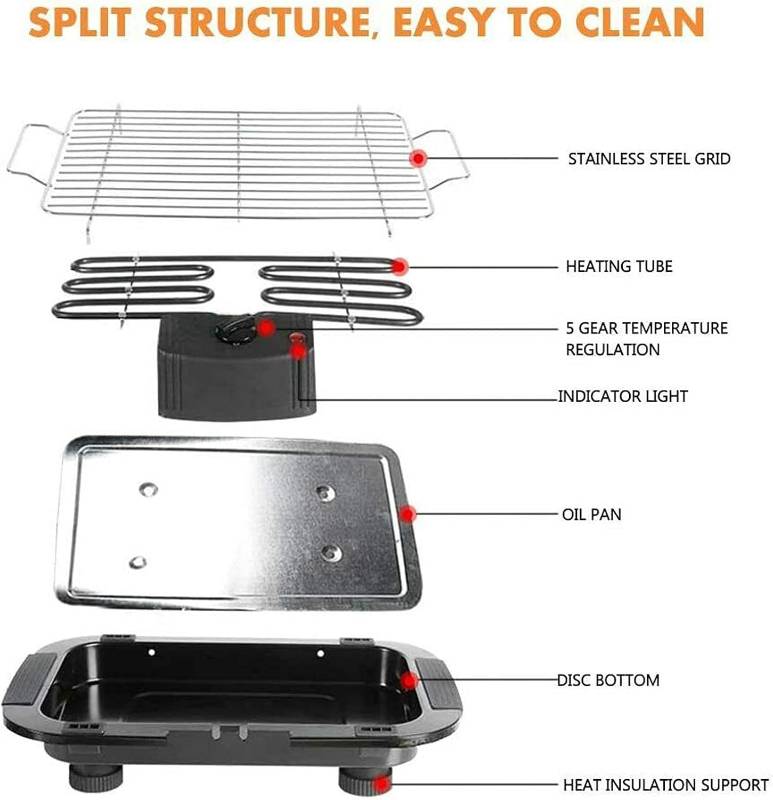 BBQ ELECTRICO 2000W
