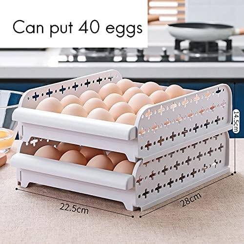 BANDEJA DE HUEVOS DOBLE 20 PUESTOS POR BANDEJA