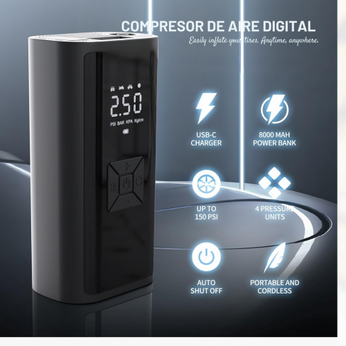 COMPRESOR DE AIRE CON WIRELESS DIGITAL