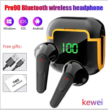 AUDÍFONOS INALÁMBRICOS IMPERMEABLES PRO 90 TWS CON CONTROL