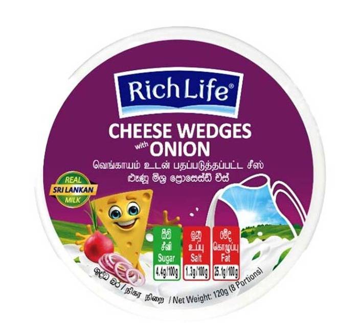Richlife Cheese Wedges Onion 120g
