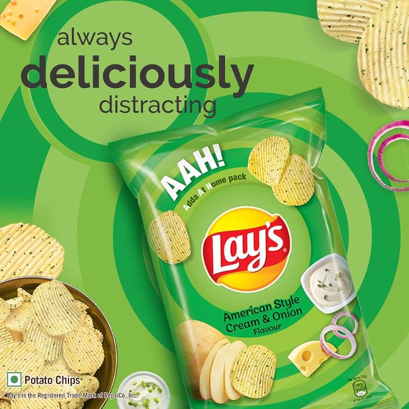 Lays American Style Cream & Onion 28G