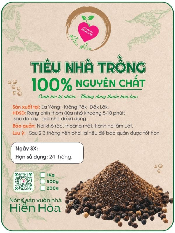 Tiêu đen nhà trồng