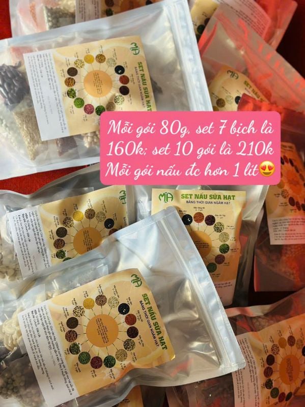 Set nấu Sữa Hạt (combo 10 bịch)