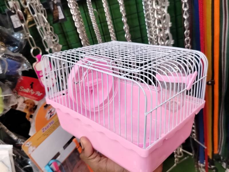 Hamster Cages, Hamster Habitat,  Portable Travel Cage for Small Animals, Dwarf Hamster Travel Carrier with Exercise Wheel Water Bottle and Food Dish