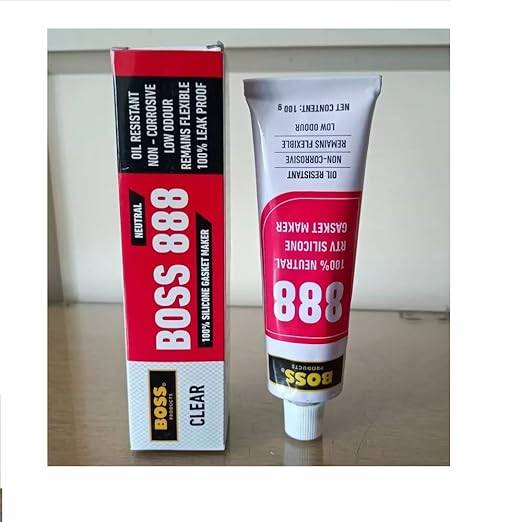 Enterprises Boss Products 888 Silicone 100% Neutral RTV Silicone Gasket Maker Oil Resistant, Non Corrosive Remains Flexible Less Odor, 100, Leak Proof