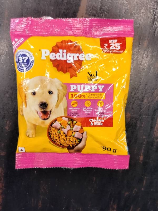 Pedigree Chicken & Milk Puppy Dry Food (90g)- Dog Food