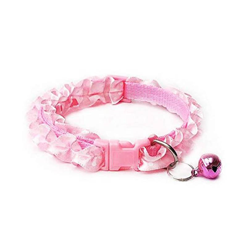 Frill Design Cat & Puppy Collar
(With Bell, Adjustable Strap & Safety Release Buckle)