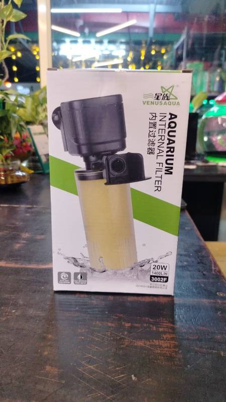 VENUS 20W Internal Filter (3002F) – 1400 L/H
💧 Efficient Filtration, Water Circulation & Aeration
🐠 Ideal for Medium to Large Tanks (50–100L)
✅ Comes with Sponge for Crystal Clear Water