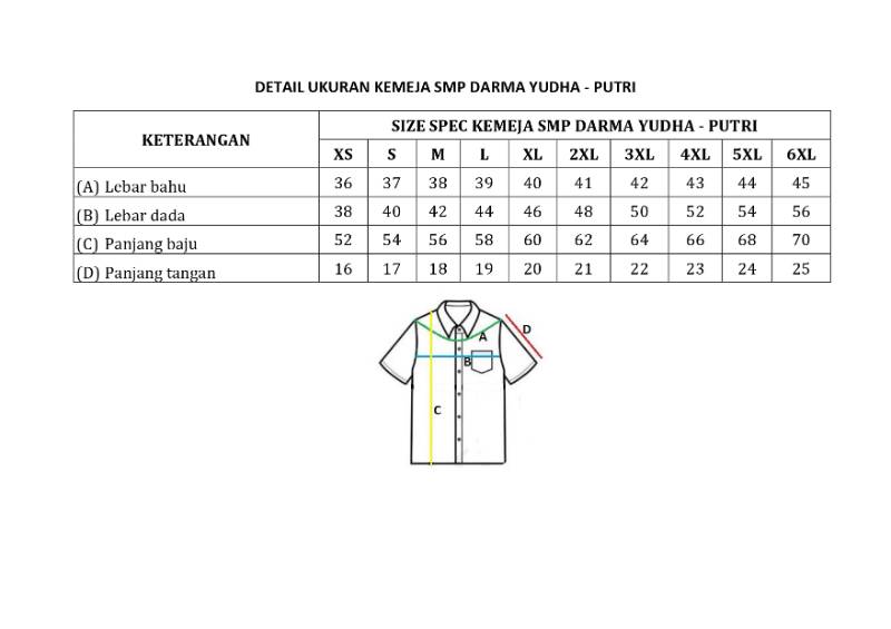 Seragam Darma Yudha SMP - Putri