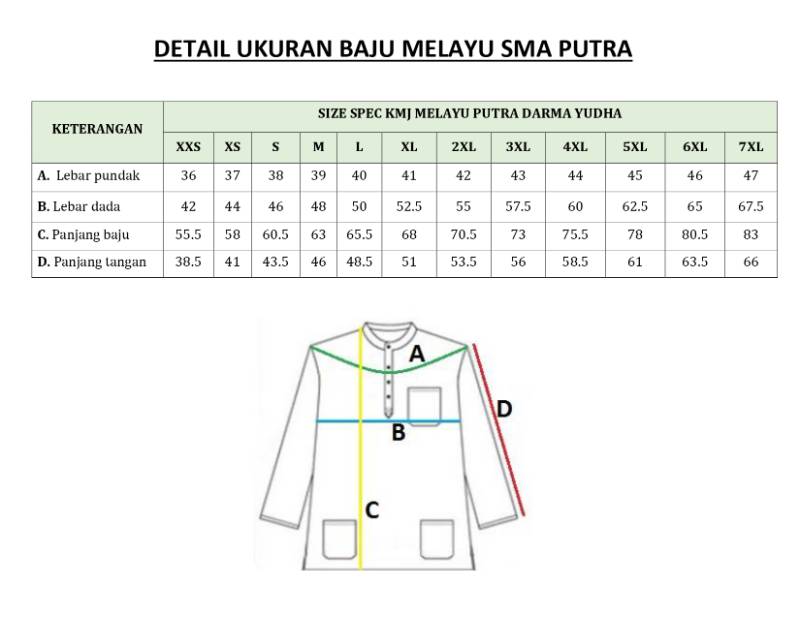 Seragam Melayu SMA - Putra