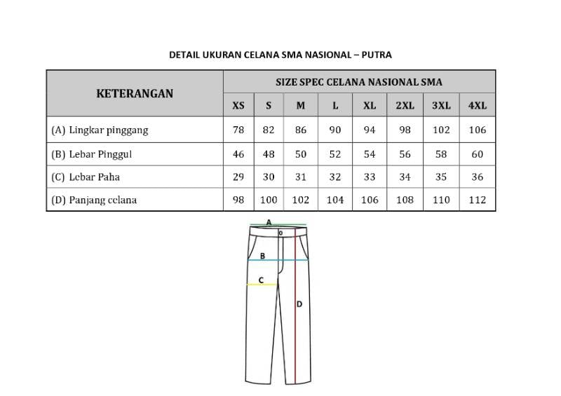 Seragam Nasional SMA - Putra