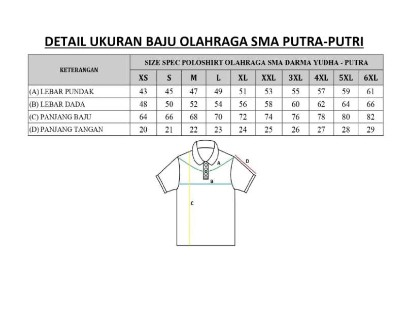 Seragam  Olahraga SMA Putra - Putri