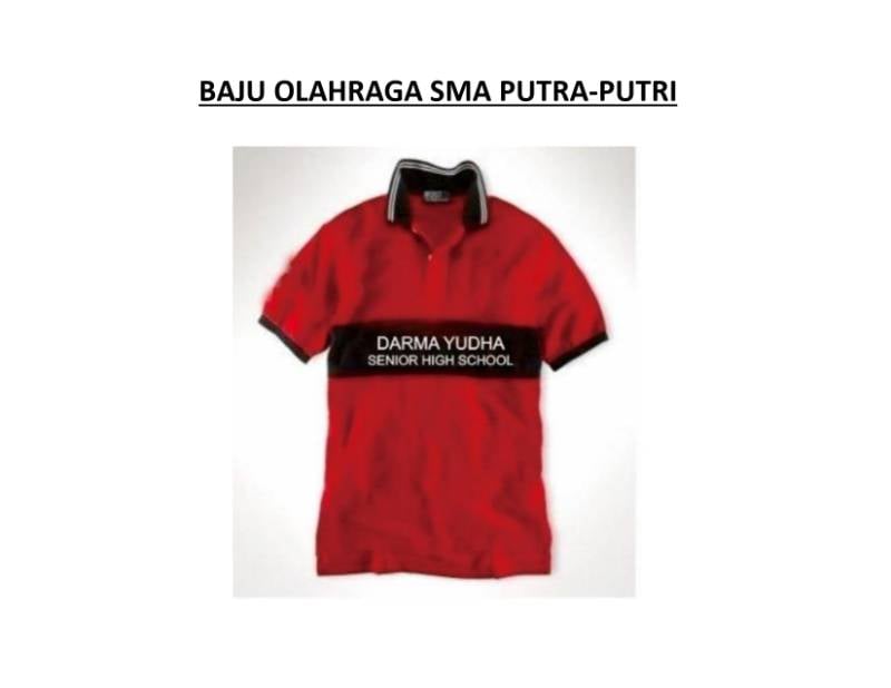 Seragam  Olahraga SMA Putra - Putri