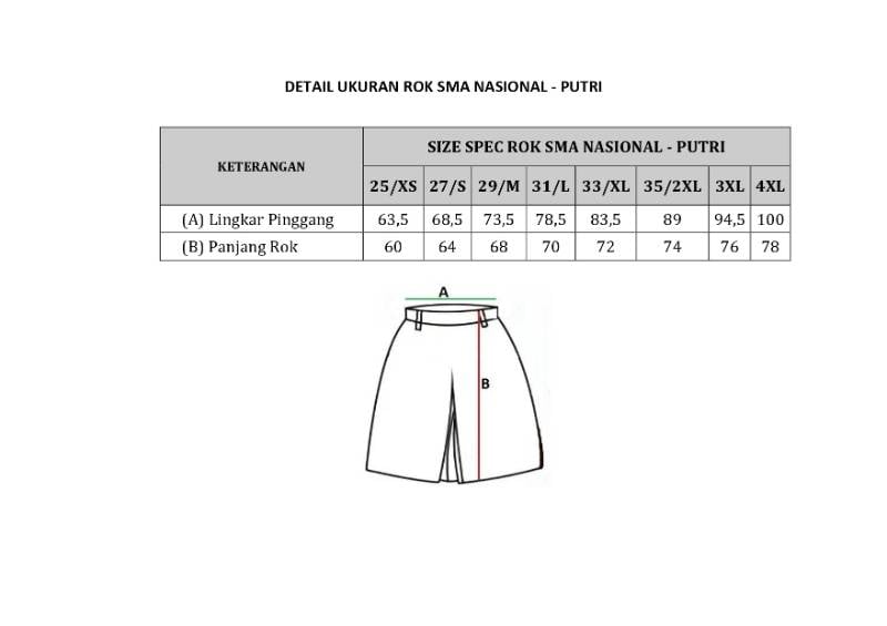 Seragam Nasional SMA - Putri
