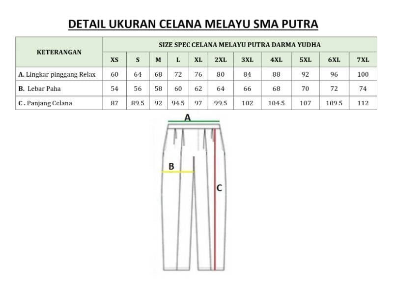 Seragam Melayu SMA - Putra