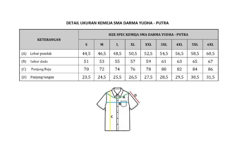 Seragam Darma Yudha SMA - Putra