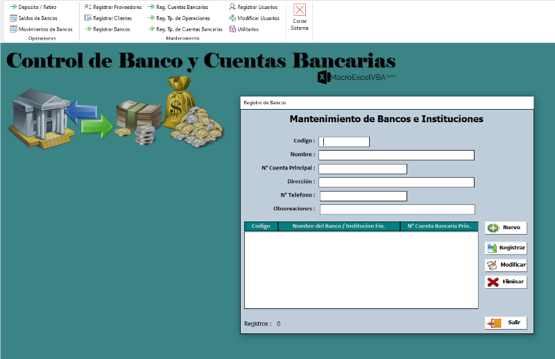 Gestor de Bancos y C. Bancarias