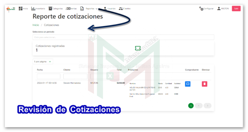 Sistema de Ventas Web + CxC