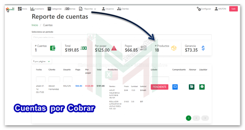 Sistema de Ventas Web + CxC
